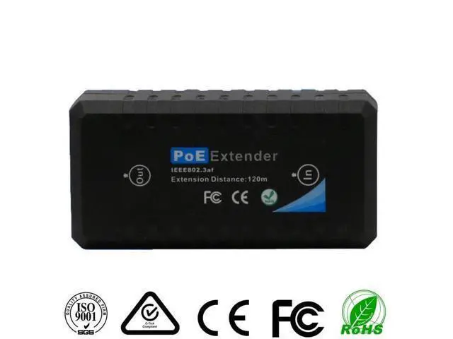 Alt view image 3 of 3 - 1 Port PoE Extender 10/100M IEEE802.3af Transmission 120M For Ethernet IP Camera
