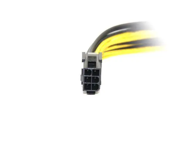 Alt view image 3 of 4 - 20CM PC Power Supply PCI e Molex 6pin to 2 PCIe 6 pin PCI express Splitter Extension Ribbon Cable ,6-pin Graphics Card Mining