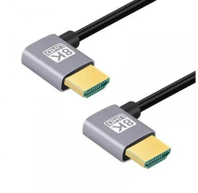 Main image of 50cm Dual Left 90 Degree Ultra-Thin HDMI 2.1 Cable, Super Flexible Slim Type-A Cord Support 8K & 4K UHD for PC & HDTV
