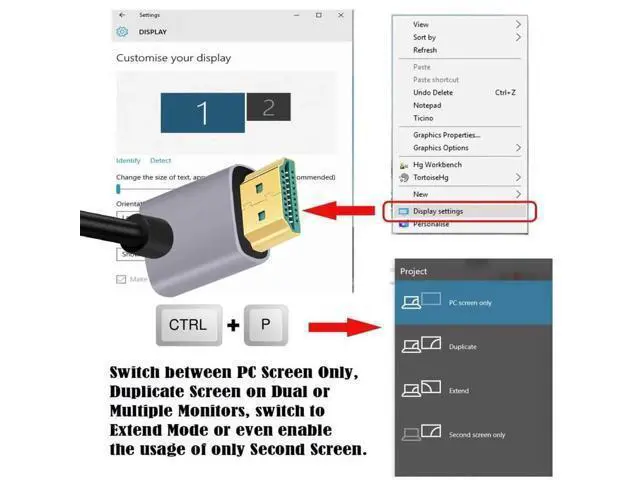 Alt view image 4 of 7 - 50cm Ultra-Thin Dual Down 90 Degree HDMI 2.1 Cable, Super Flexible Slim Type-A Cord Support 8K & 4K for PC and HDTV