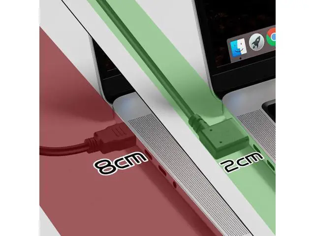 Alt view image 3 of 7 - 6.6FT Upward 90 Degree HDMI 2.1 Male to Male Cable, 48Gbps Ultra High Speed, Support 8K@60Hz, 4K@120Hz, 2K@240Hz