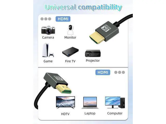 Alt view image 7 of 7 - 2.2FT Down Angle 270° Coiled HDMI 2.1 Cable, 48Gbps 8K@60Hz Spiral Spring Cord for Camera, TV, Capture Card & Tablet