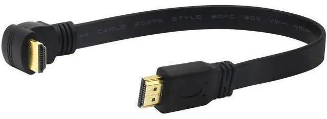 Main image of Lemeng 1FT Flat Slim Down 90 Degree HDMI Type A Male to Male High Speed Cable
