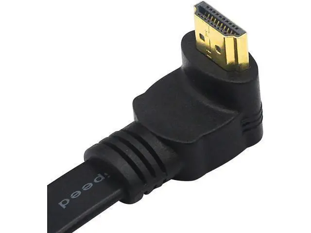 Alt view image 2 of 7 - Lemeng 1FT Flat Slim Down 90 Degree HDMI Type A Male to Male High Speed Cable