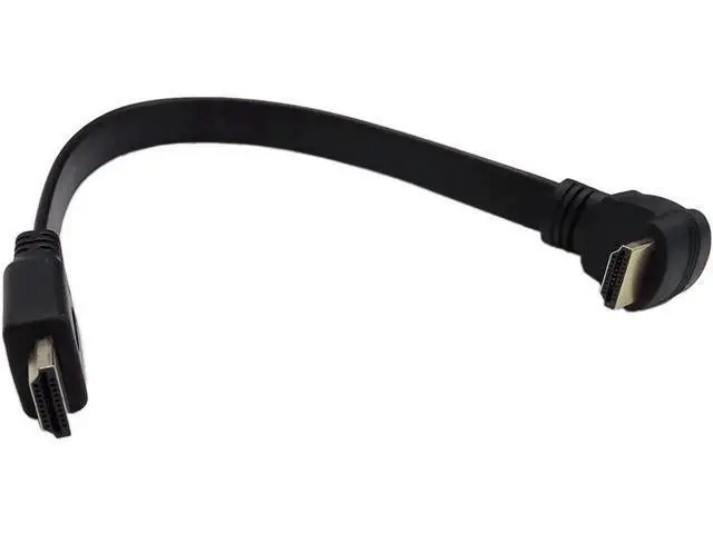 Alt view image 6 of 7 - Lemeng 1FT Flat Slim Down 90 Degree HDMI Type A Male to Male High Speed Cable