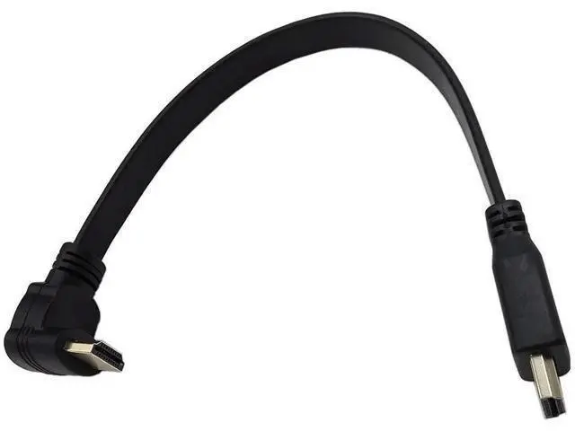Alt view image 5 of 7 - Lemeng 1FT Flat Slim Down 90 Degree HDMI Type A Male to Male High Speed Cable