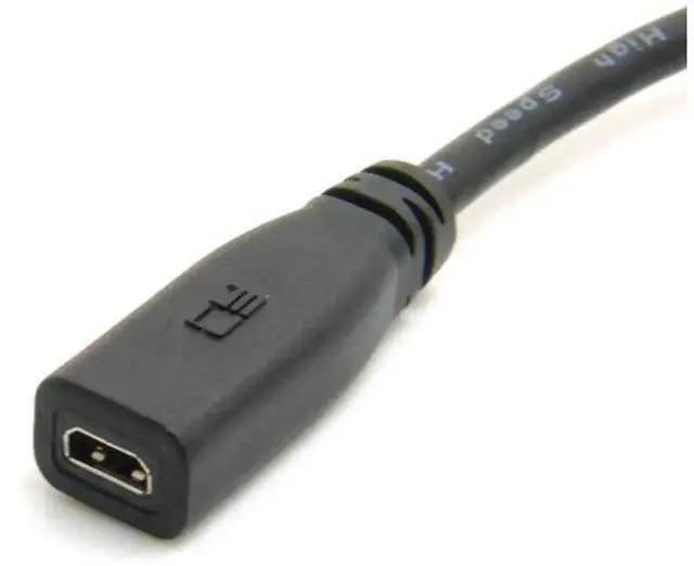 Alt view image 3 of 7 - 10cm Micro HDMI Type D Female to Mini HDMI Type C Male Converter Cable, HDMI 1.4 Cord for Camera Monitor