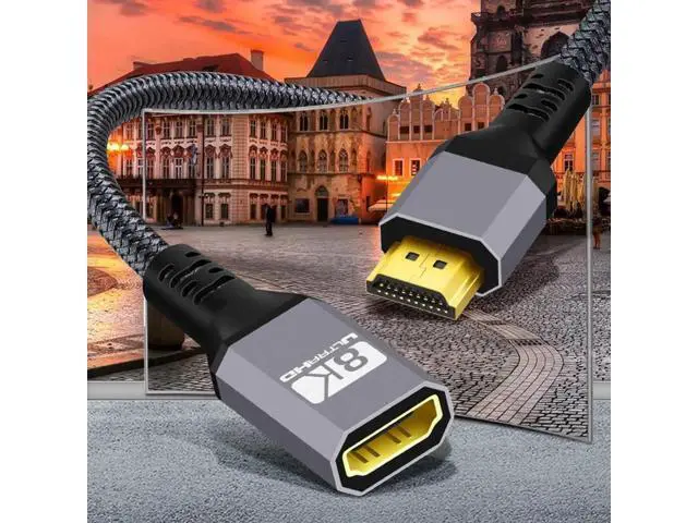 Alt view image 2 of 7 - 1.5M HDMI 2.1 Male to Female Extension Cable, 48Gbps, Supports 8K@60Hz, 4K@120Hz, 3D & Audio