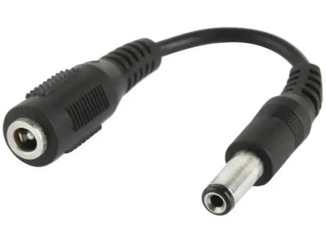 Alt view image 2 of 4 - 5.5×2.5mm Male to 3.5mm Female DC Power Plug Adapter Cable, 12cm Length