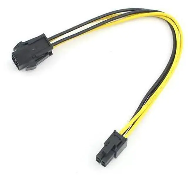Main image of 2 Pack 20cm/8 Inch 4Pin ATX CPU Power Extension Cable, Male to Female, UL 18AWG