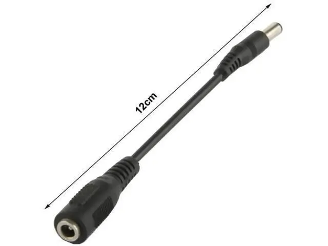 Alt view image 4 of 4 - 5.5×2.5mm Male to 3.5mm Female DC Power Plug Adapter Cable, 12cm Length