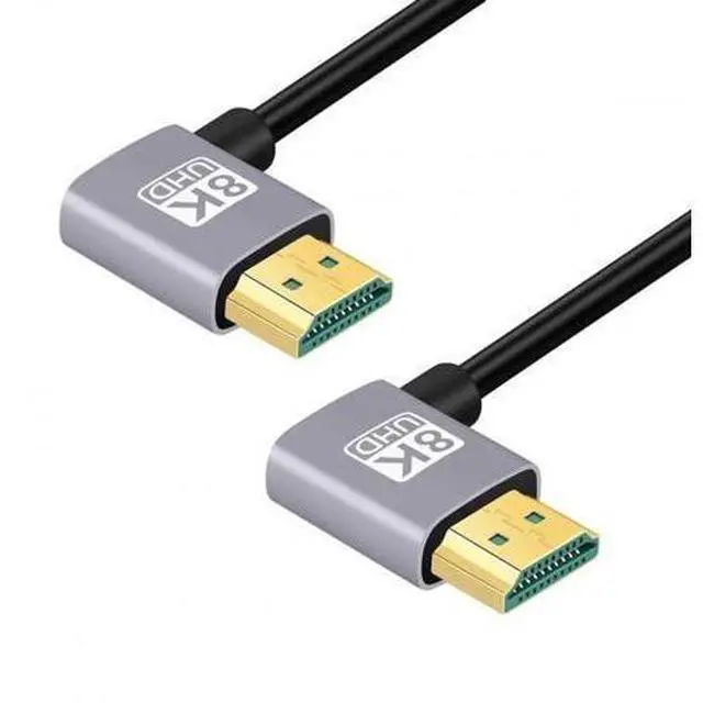 Main image of 50cm Ultra-Thin HDMI 2.1 Cable, Dual 90 Degree Right Angle Type-A Male to Male Cord, Super Flexible Slim Wire Supports 8K & 4K for Computer, HDTV
