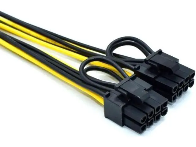 Alt view image 3 of 3 - 6-Pin PCIe to Dual PCIe 8-Pin (6+2) GPU Power Splitter Cable, PCI Express VGA Graphics Card Y-Splitter Extension Cord