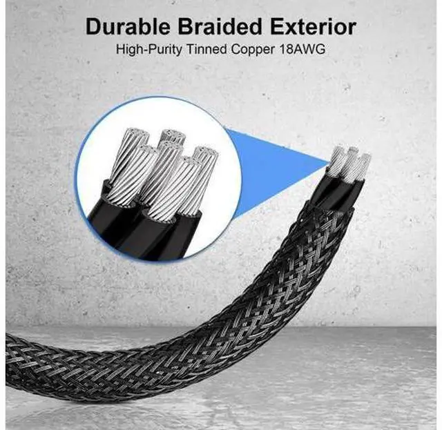 Alt view image 3 of 7 - 1 Pack 9 Inch Braided Dual 6 Pin Female to 8 Pin Male PCIe GPU Power Adapter Cable