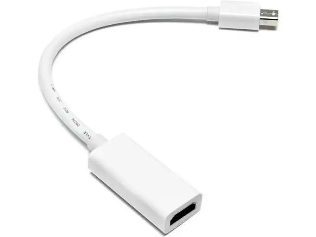 Alt view image 2 of 4 - White Passive Mini DisplayPort to HDMI Adapter, Thunderbolt MDP to HDMI Converter Supports 1080P Full HD