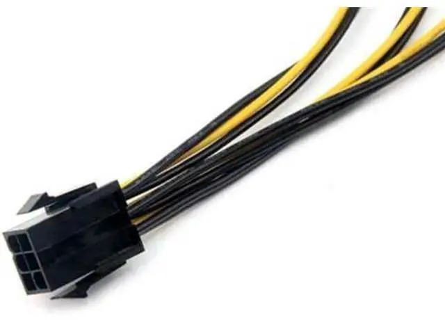 Alt view image 2 of 4 - 2PCS PCIe 6Pin Female to 3 Molex IDE 4Pin Female Power Cable for Graphics Card