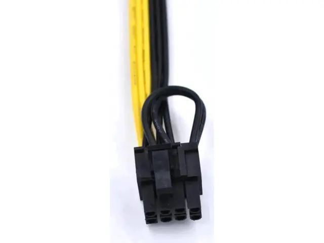 Alt view image 3 of 3 - 20cm 18AWG 4-Pin Molex to PCIe 8-Pin (6+2 Detachable) GPU Power Adapter Cable