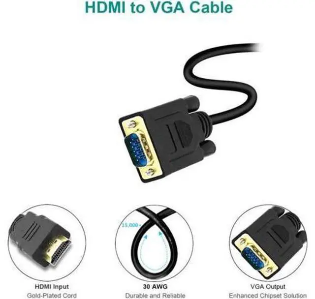 Alt view image 2 of 3 - 6.6ft HDMI to DVI-D Male to Male Cable, Supports 1080P Full HD Video