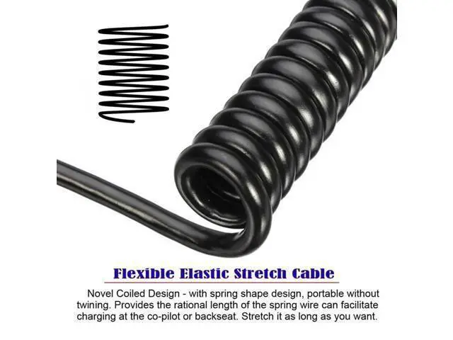Alt view image 6 of 7 - Upward 90 Degree Stretch Coiled HDMI 2.1 Male to Male Cable, Supports 8K@60Hz for HDTV, PC, Laptops & Monitors