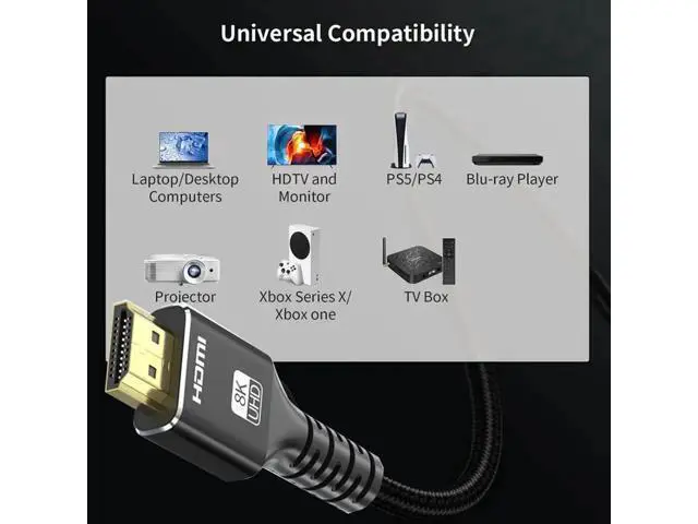 Alt view image 3 of 7 - 1.5FT HDMI Male to Female Extension Cable, 48Gbps 4K@120Hz HDMI Extender with HDR10 Dolby eARC, for TV Stick, PS5, Xbox, Switch, HDTV