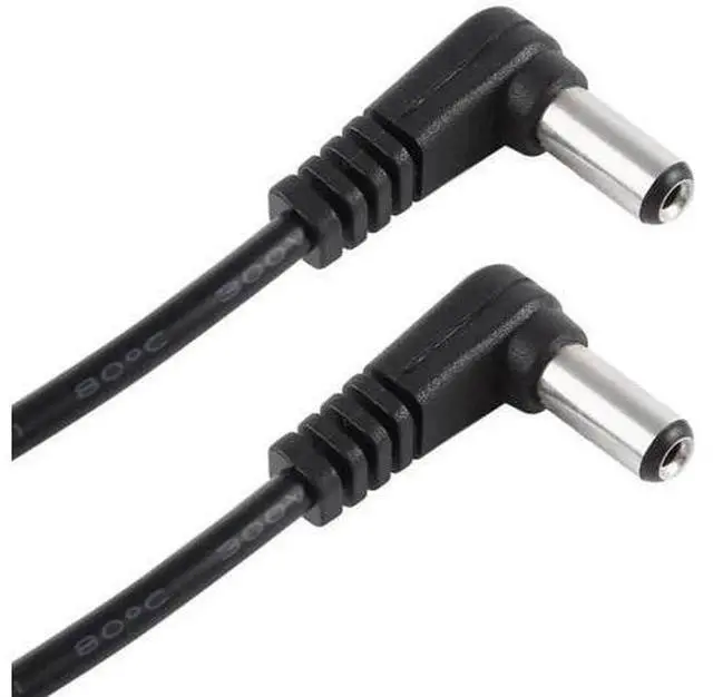 Main image of 30cm 5A 5.5x2.1mm Elbow DC Male to Male Power Cable, 12-24V DC Cord