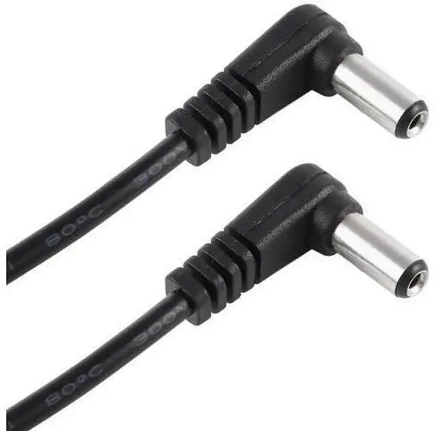 Alt view image 2 of 3 - 30cm 5A 5.5x2.1mm Elbow DC Male to Male Power Cable, 12-24V DC Cord
