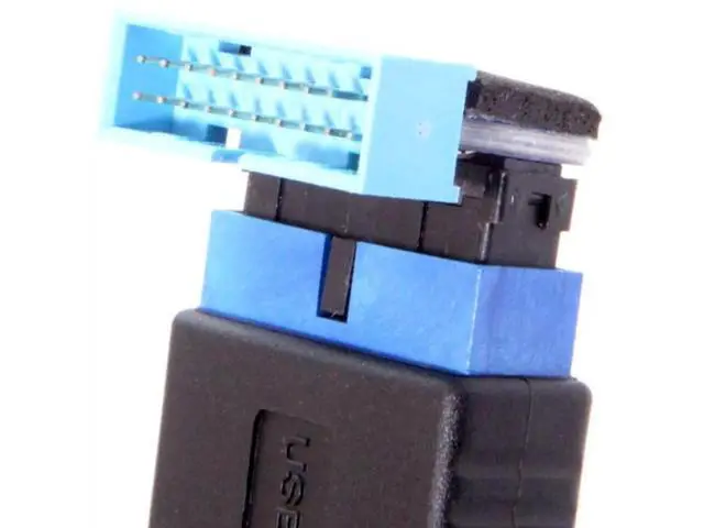 Alt view image 2 of 7 - 2 Pack 90 Degree Angled USB 3.0 19/20Pin Internal Header Male to Female Adapter, Motherboard Front Panel Gender Changer