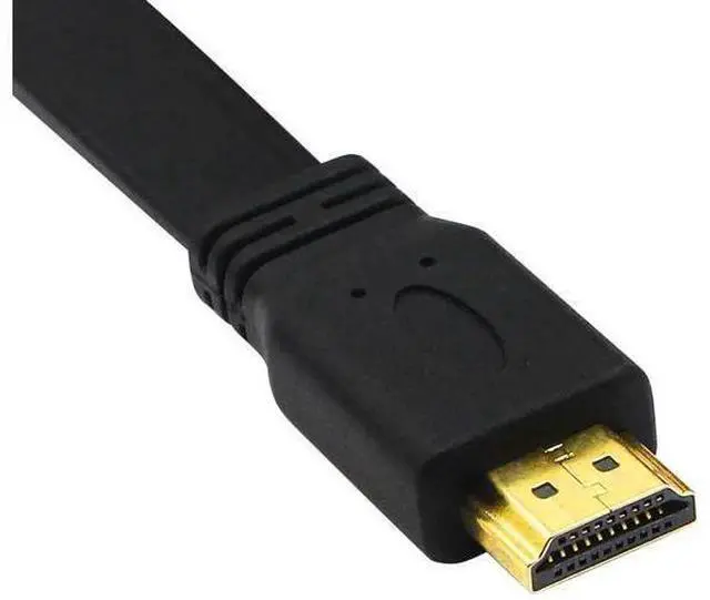 Alt view image 6 of 7 - 1FT Flat Slim HDMI Extension Cable, HDMI A Male to A Female (Black)