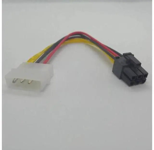 Main image of 18cm IDE to 6Pin PCIe Power Adapter Cable, IDE Connector Extension Cord for Graphics Card