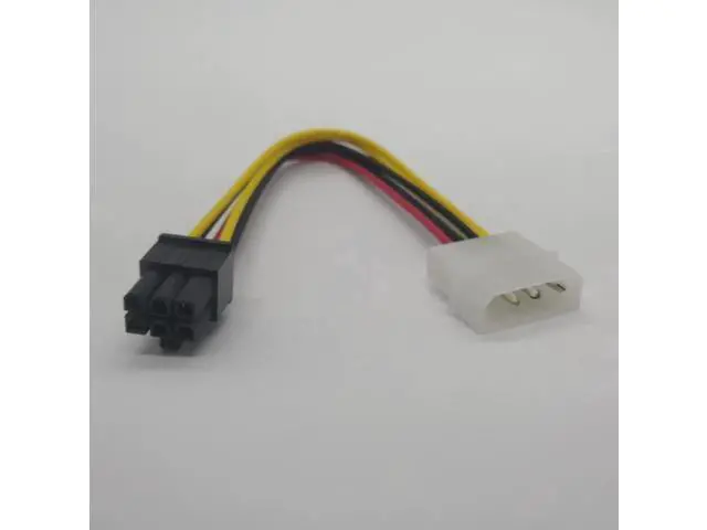 Alt view image 4 of 4 - 18cm IDE to 6Pin PCIe Power Adapter Cable, IDE Connector Extension Cord for Graphics Card