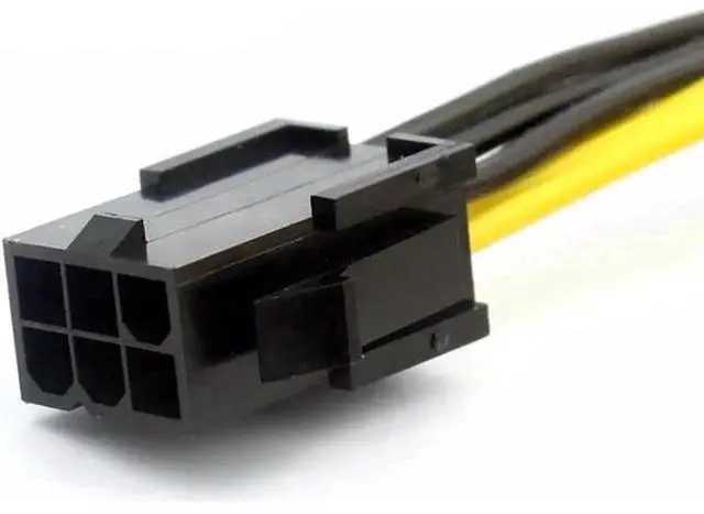 Alt view image 2 of 4 - 12 Inch 18AWG PCIe 6Pin Male to Female Extension Power Cable for GPU