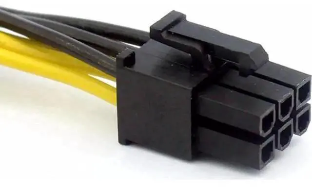 Alt view image 4 of 4 - 12 Inch 18AWG PCIe 6Pin Male to Female Extension Power Cable for GPU