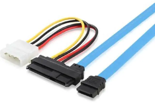 Main image of 70cm SFF-8482 29-Pin SAS to 7Pin SATA Data Cable with 15cm LP4 Molex 4Pin Power Cable
