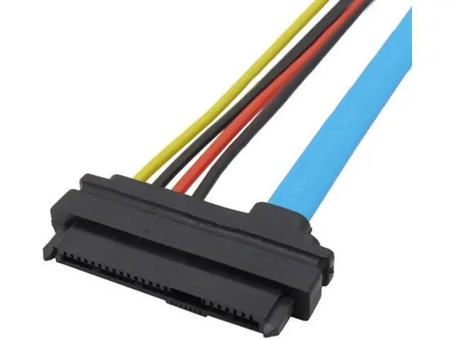 Alt view image 2 of 5 - 70cm SFF-8482 29-Pin SAS to 7Pin SATA Data Cable with 15cm LP4 Molex 4Pin Power Cable