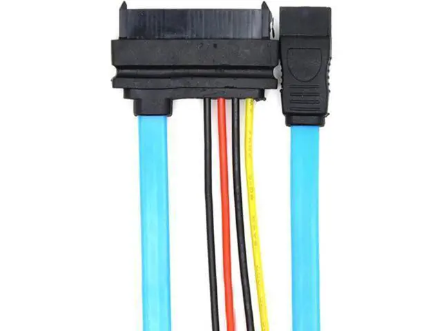 Alt view image 3 of 5 - 70cm SFF-8482 29-Pin SAS to 7Pin SATA Data Cable with 15cm LP4 Molex 4Pin Power Cable