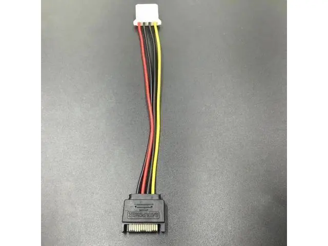 Alt view image 2 of 4 - 20cm SATA to 4Pin Molex Power Cable, 15Pin SATA Male to IDE 4Pin Female Adapter for BTC Miner Rig & Desktop PC