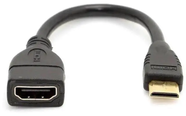 Alt view image 3 of 7 - Mini HDMI Male to HDMI Female Extension Adapter, Supports 4K@60Hz UHD for Monitor Camera HDTV