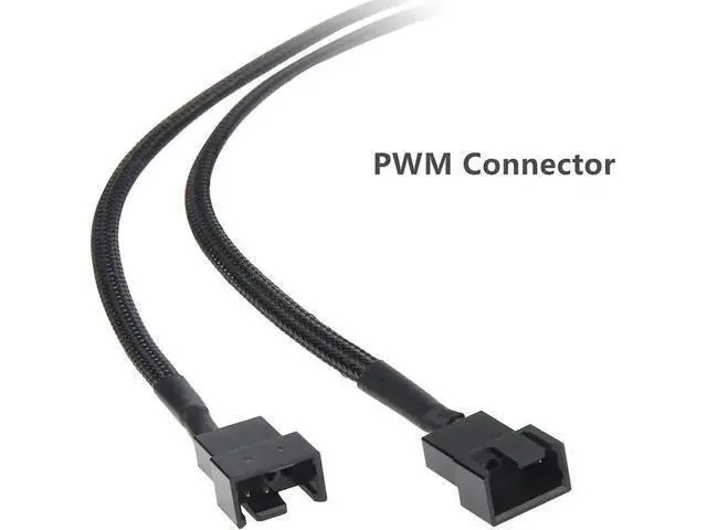 Alt view image 5 of 5 - 10 Inch Black Sleeved 15Pin SATA to Dual 3Pin/4Pin PWM Fan Y Splitter Cable, SATA Power to 2 PC Case Cooling Fans Adapter Cord