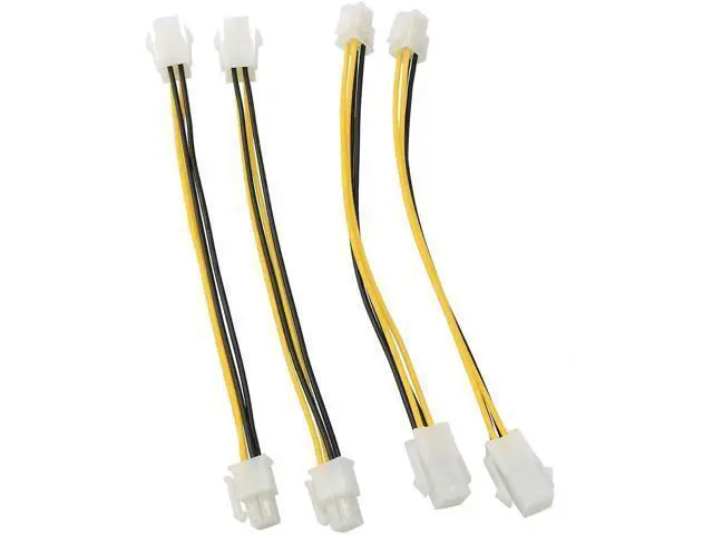 Alt view image 2 of 4 - 4PCS 8 Inch 4-Pin ATX Male to Female CPU Power Extension Cable