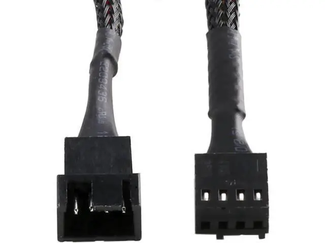 Alt view image 4 of 4 - 5 Pack 25cm Braided Molex TX4 4Pin to PWM Fan Extension Cable, 4Pin Molex Power to 2Pin/3Pin/4Pin Case Cooling Fan Adapter Cord