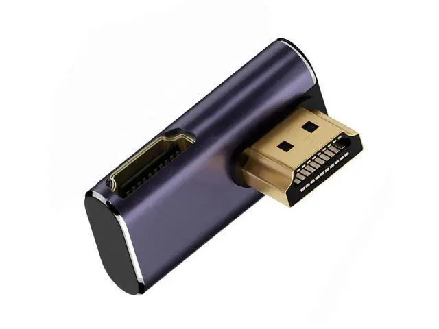 Main image of Vertical Left Down 90 Degree Low Profile HDMI 2.1 Extension Adapter, HDMI Male to Female Connector Supports 8K@60Hz UHD HDTV