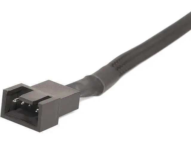 Alt view image 3 of 5 - 4 Pack 10.5 Inch Black Nylon Braided PWM Fan Extension Cables, Compatible with 3-Pin & 4-Pin ATX PC Case Cooling Fans