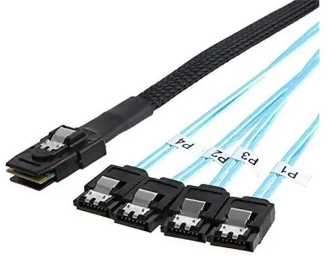 Main image of 50cm Internal Mini SAS SFF-8087 to 4×SATA 7Pin Hard Drive Cable, 6Gbps Server RAID Data Cable