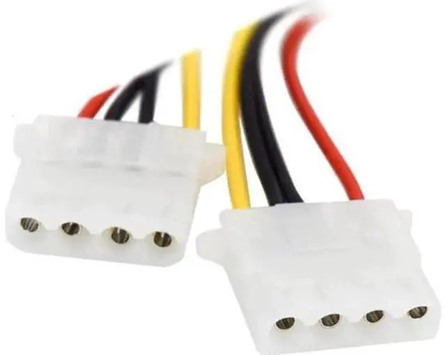 Alt view image 5 of 5 - 18AWG 8 Inch Molex 4Pin LP4 Male to 2 Female Power Splitter Cable