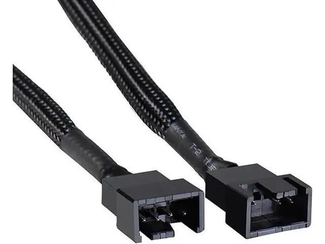Alt view image 3 of 4 - 10 Inch Black Sleeved 4 Pin PWM 1 to 2 Y Splitter Cable for PC Cooling Fans