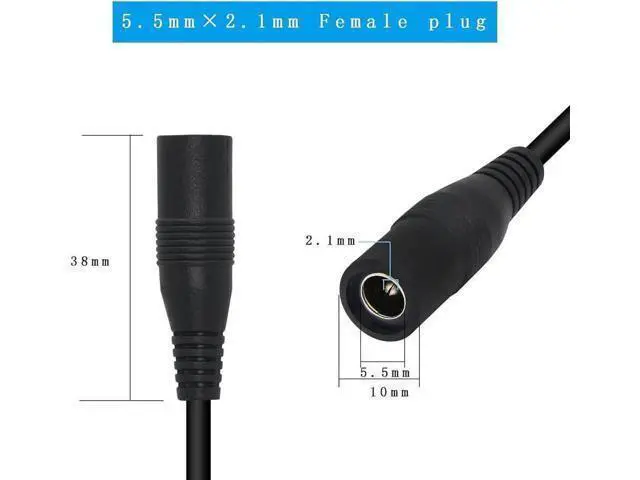 Alt view image 5 of 7 - 35cm DC 5.5x2.1mm Plug to 3-Port Fan Splitter Cable, DC 5.5*2.1 Male to Triple 3Pin/4Pin PC Case Fan Power Adapter Cord