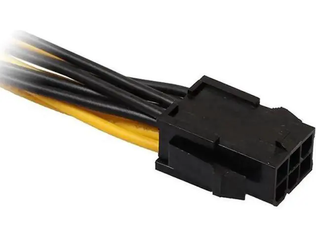 Alt view image 2 of 5 - 8 Inches PCIe Power Splitter Cable, PSU Single 6Pin to Dual 8Pin (6+2) GPU Power Adapter Cord for Graphics Card Mining Rig