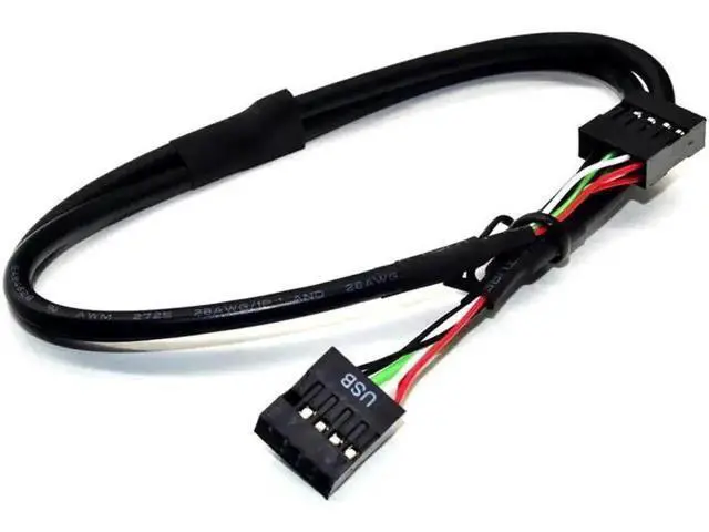 Alt view image 2 of 2 - 11.81 Inch USB 2.0 9Pin Female to Female Internal Motherboard Header Extension Cable