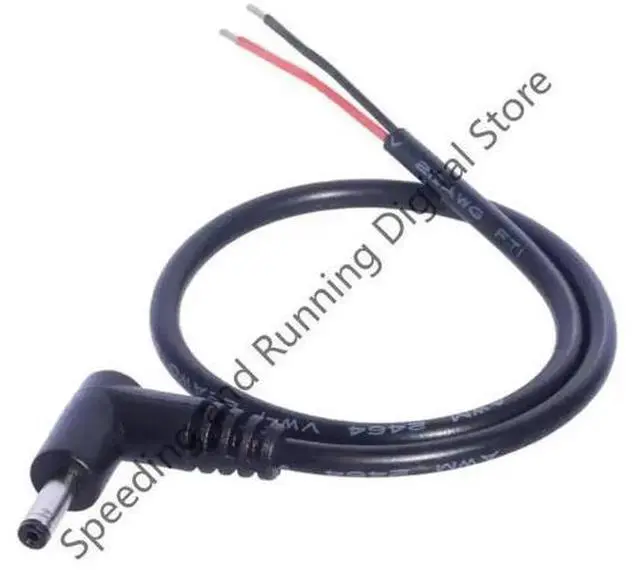 Alt view image 2 of 3 - 90 Degree Right Angle 3.5mm x 1.35mm Male DC Pigtail Power Cable, DC Charging Lead for CCTV Cameras & LED Light Strips