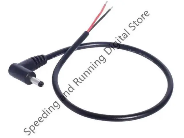 Alt view image 3 of 3 - 90 Degree Right Angle 3.5mm x 1.35mm Male DC Pigtail Power Cable, DC Charging Lead for CCTV Cameras & LED Light Strips